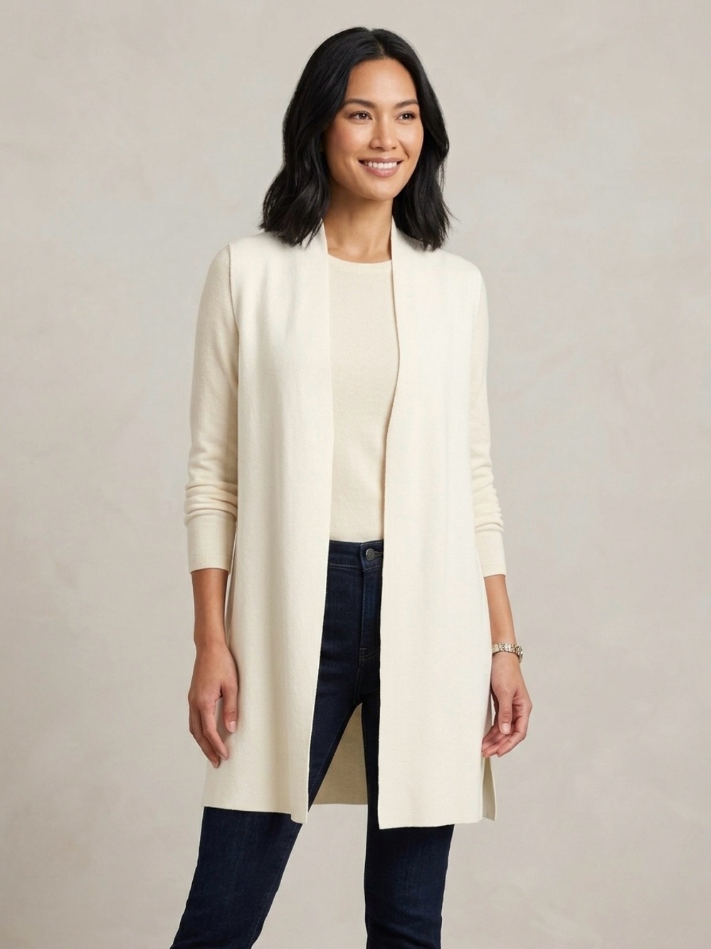 Cyrus - Open-Front Longline Cardigan